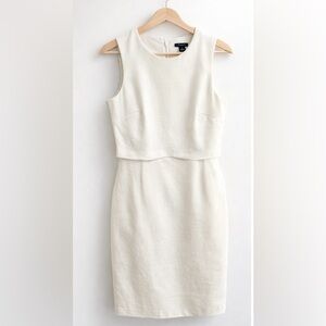 Ann Taylor Factory Sleeveless Ivory Dress